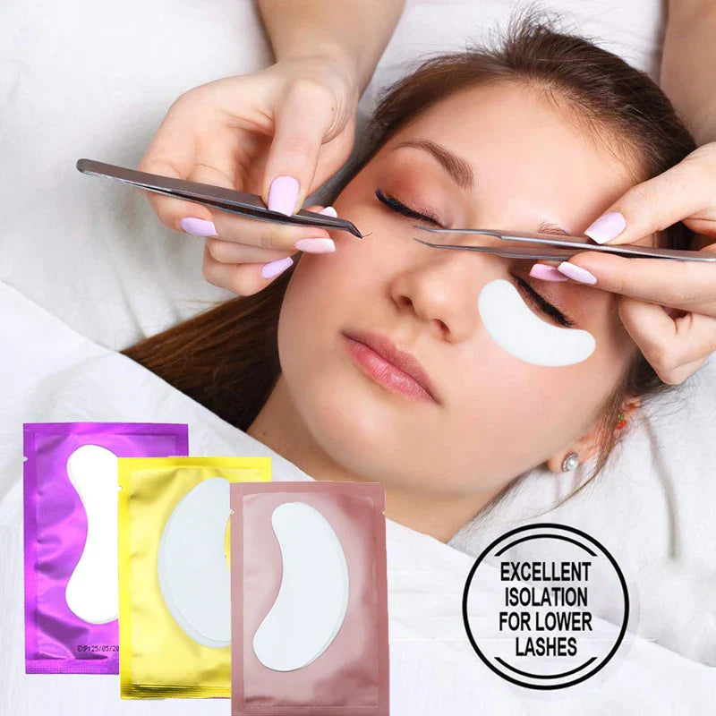 25/50/100Pairs Eye Patches Under Eyelash Pads for Building Paper Patches Lint Free Stickers for False Eyelashes LAUKISS LadyShow.Store