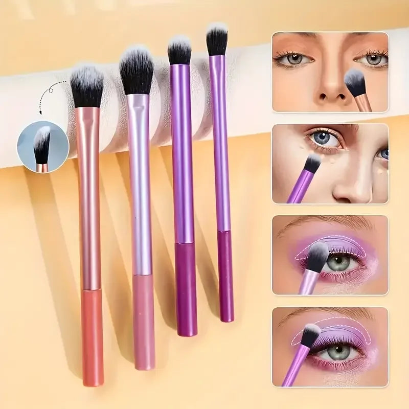 8pcs Makeup Brush Kit Soft Synthetic Hair Make Up Brushes Foundation Blush Eyeshadow Cosmetic Makeup Tools Tri Light Beauty
