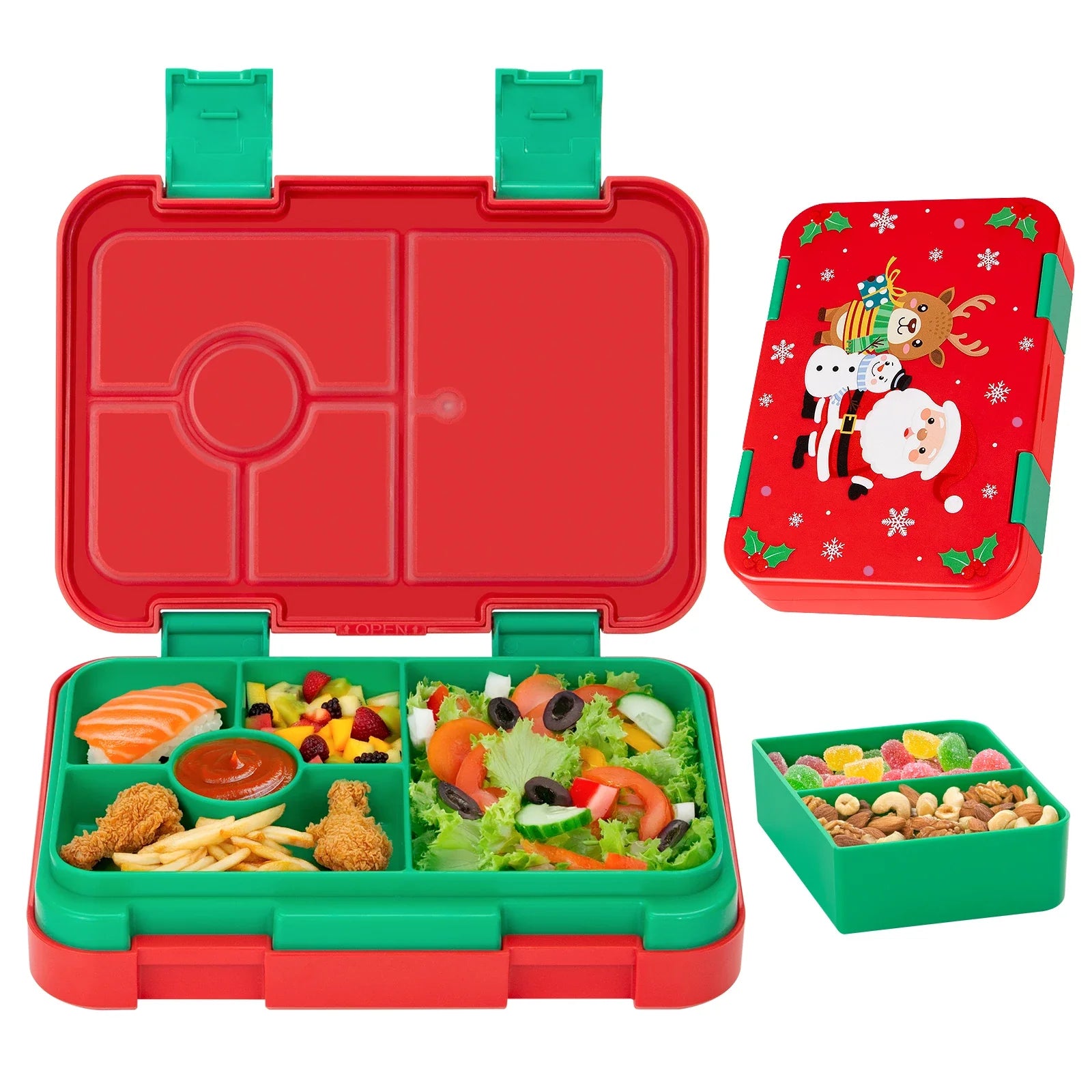 Adorable Kids Lunch Box Student Microwave Safe Travel Bento Box Halloween Container Portable Leak Proof Fruit Salad Bento Box LadyShow.Store