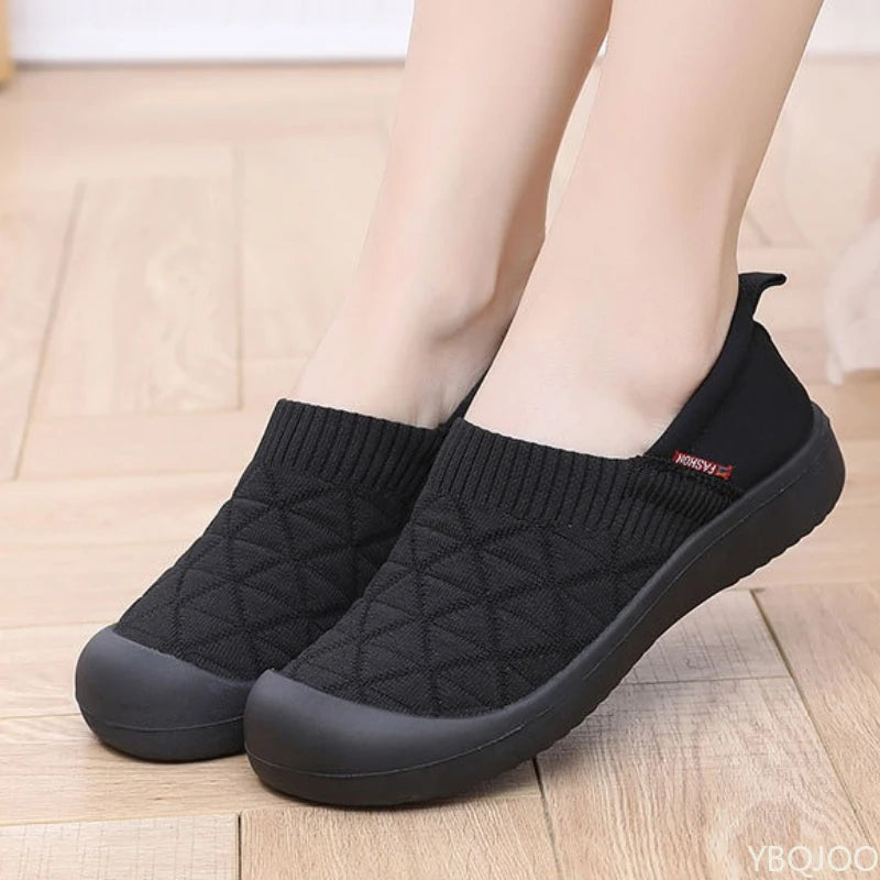 Spring and Autumn Fashion New Lightweight and Comfortable Women's Single Shoes with Soft Surface One Step Stepping Women's Shoes Pi-Mart