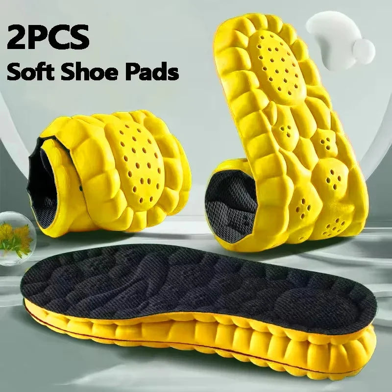 4D Cloud Technology Sports Insoles for Shoes PU Sole Soft Breathable Shock Absorption Cushion Running Orthopedic Care Insoles LadyShow.Store
