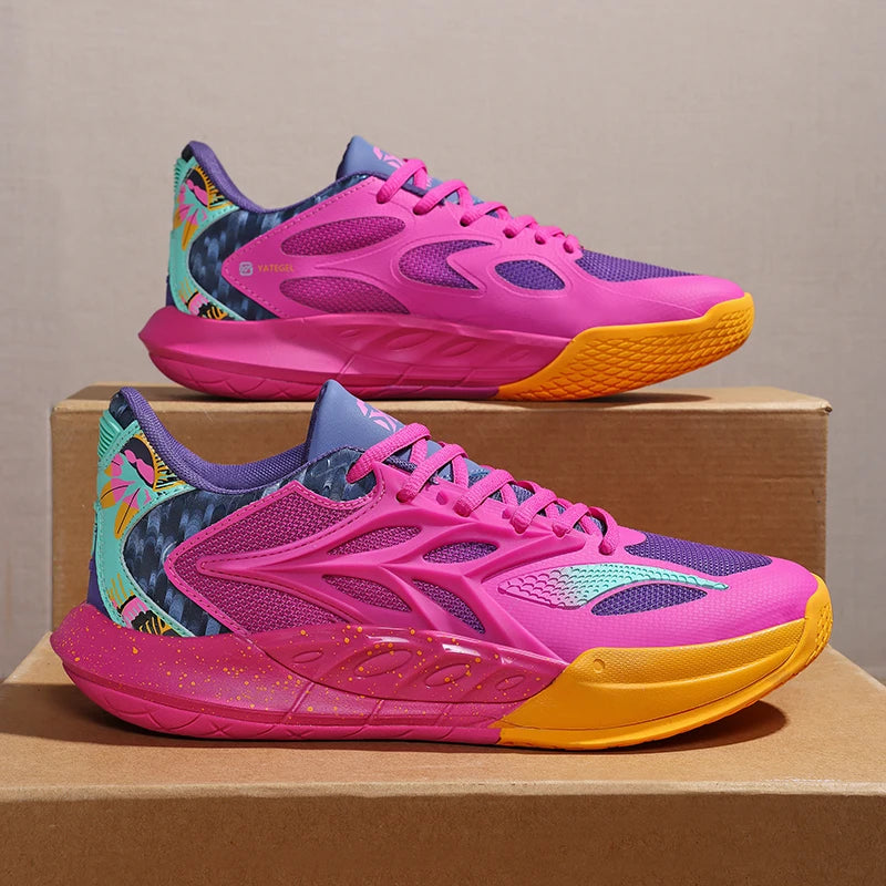 Men's Basketball Shoes Breathable Cushioning Non-Slip Wearable Runing Shoes Gym Training Athletic Basketball Sneakers for Men Pi-Mart