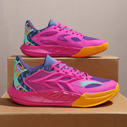 Men's Basketball Shoes Breathable Cushioning Non-Slip Wearable Runing Shoes Gym Training Athletic Basketball Sneakers for Men Pi-Mart