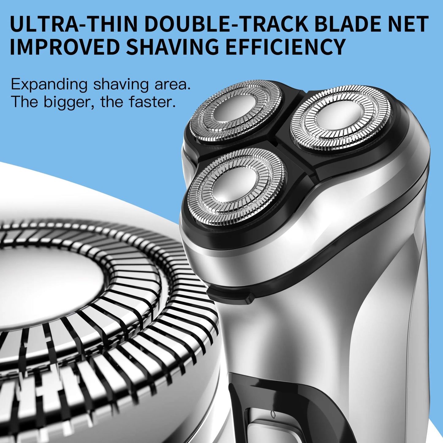 Blackstone USB Rechargeable Rotary Shaver for Men 3D Floating Blade Washable Beard Shaving Machine Electrical Facial Hair Trimme Pi-Mart