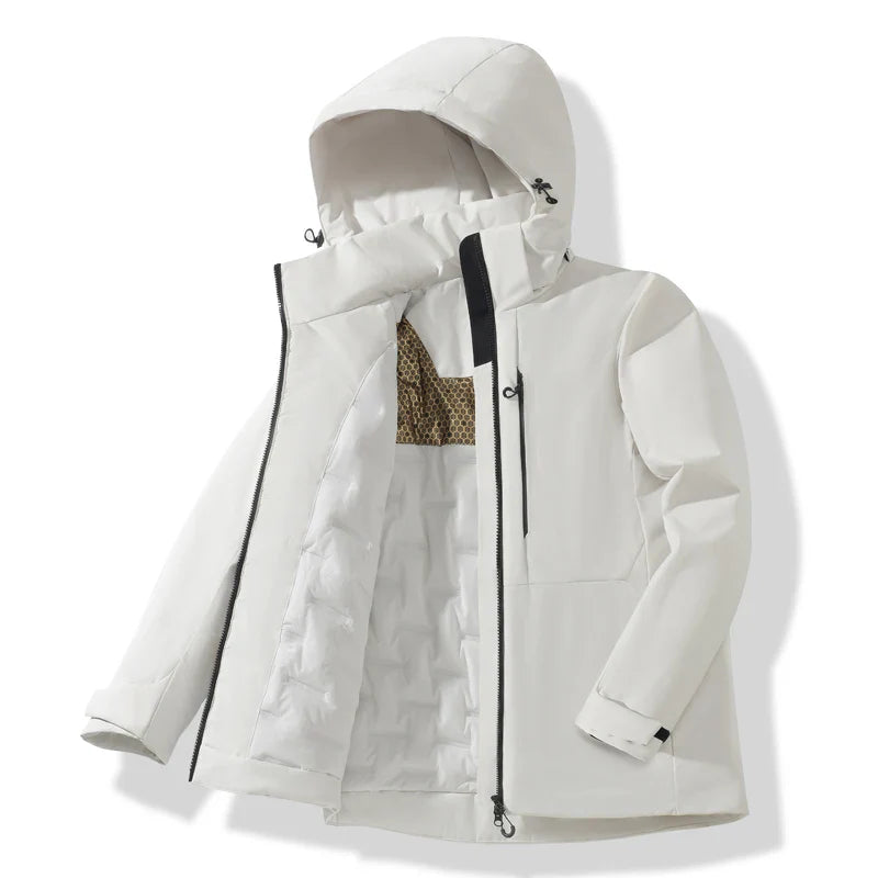 JNLN Unisex Waterproof Fleece Jackets Winter Windproof Thermal Windbreaker Men Women Hiking Camping Skiing Climbing Raincoat LadyShow.Store