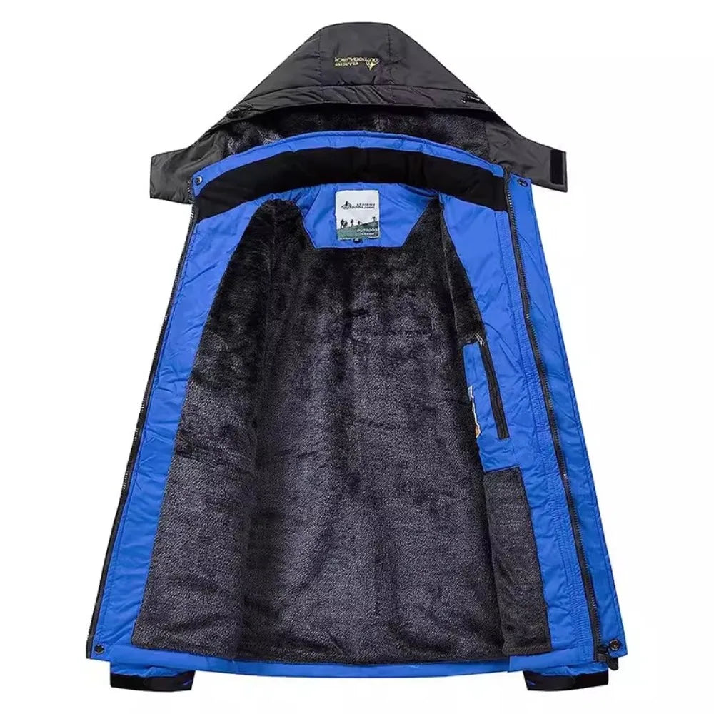 Men's Winter Parkas Outdoor Jacket Thicken Fleece Warm Waterproof Windbreaker Ski Jackets Climb Men Thick Coat Hot Sale Pi-Mart