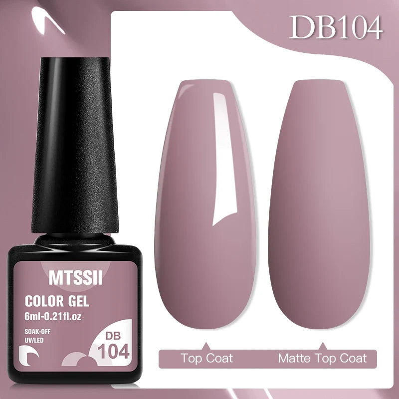 Mtssii 6ML Chocolate Color Gel Nail Polish Brown Semi Permanent UV Gel Autumn Winter Popular Soak Off Nail Art Gel Varnishes Tri Light Beauty