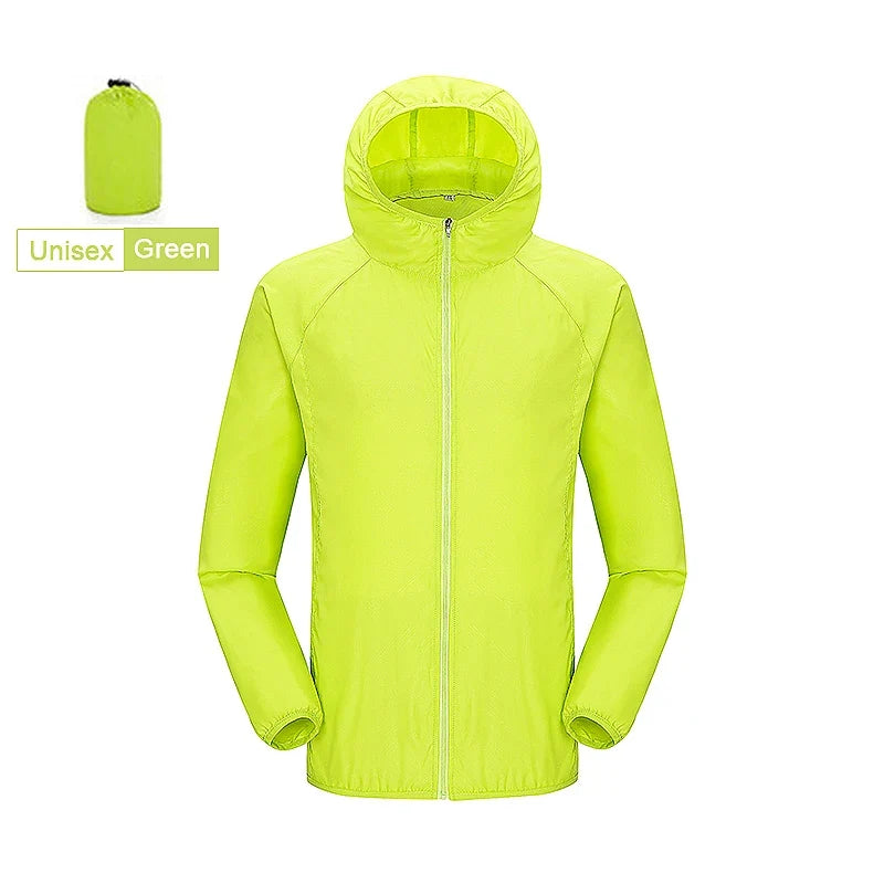 JNLN Men Women Hiking Jacket Unisex Waterproof Quick Dry Camping Windbreaker Outdoor Trekking Climbing Rain Coat Anti UV Clothes LadyShow.Store