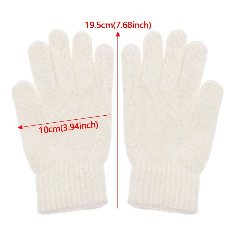 Fashion Elastic Outdoor Warm Thick Winter Gloves Mittens Full Finger Gloves Pi-Mart