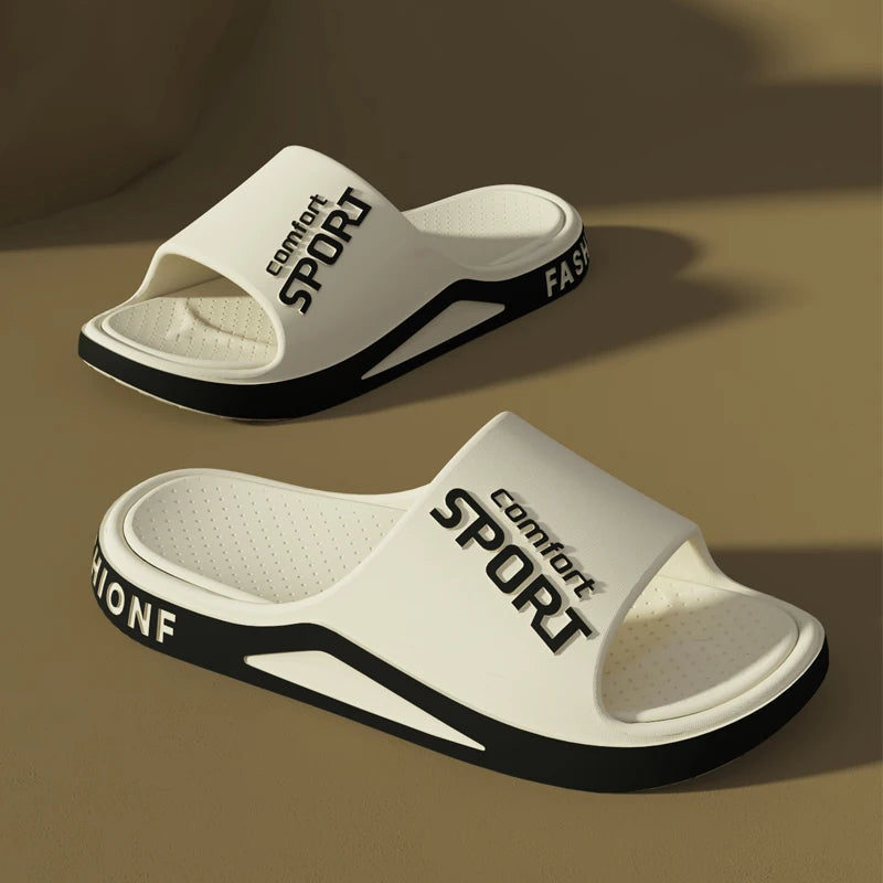 Fashion Men's Sandals Summer EVA Comfortable Anti-Slip Soft Soles House Slippers for Indoor Outdoor Wear Breathable Shower Slide Pi-Mart