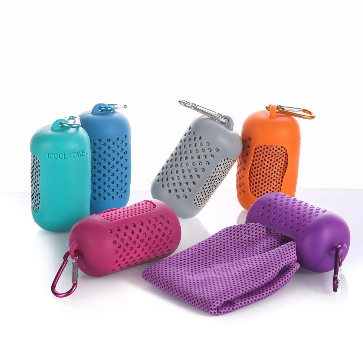 Cooling Towel with Portable Capsule Case Quick Dry Instant Cooling Sports Gym Running Fitness Travel Ice Towel for Men Women Pi-Mart