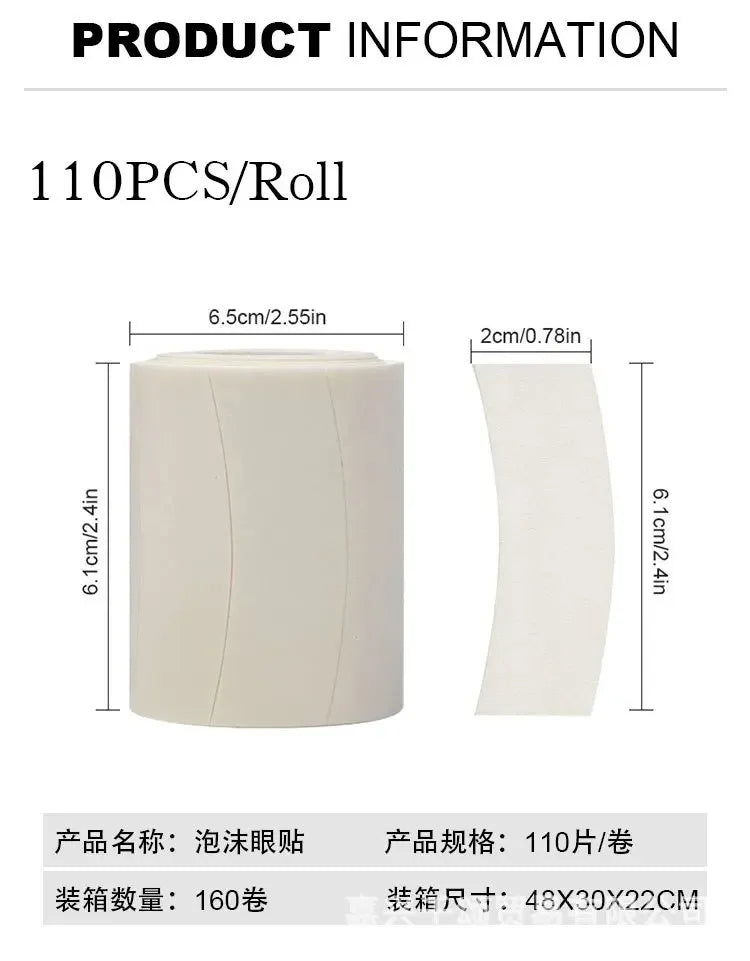 110Pcs Micro Foam Eyepad Painless Lash Supplies PE Foam Eye Patch Easy Remove Tape Makeup Stickers Under Eyelash Pad Patch Pi-Mart