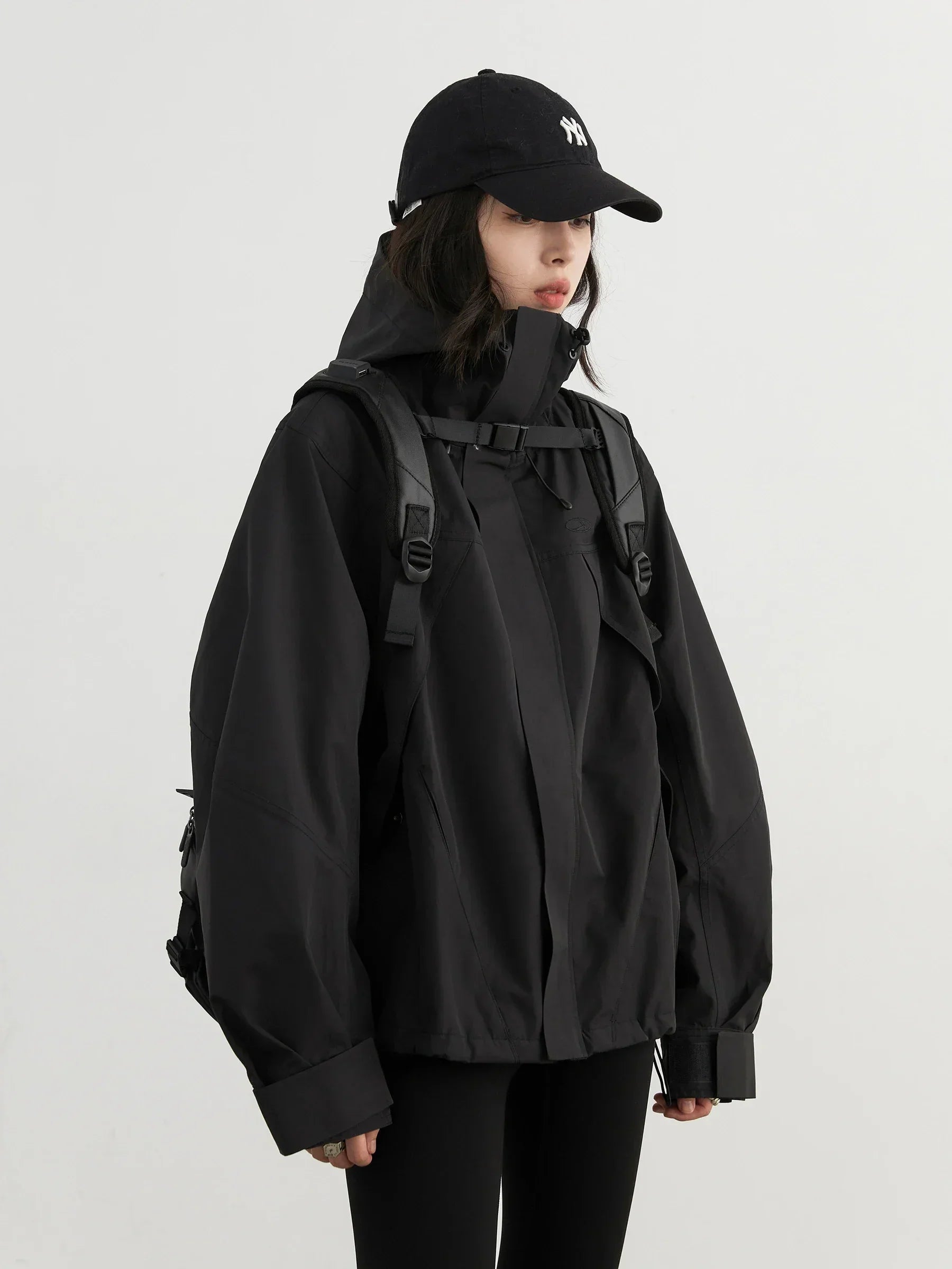 CHIC VEN Women Jacket Loose Solid Outdoor Jackets Casual Sports Hooded Short Coat Windproof Female Clothing Autumn Winter 2024 LadyShow.Store