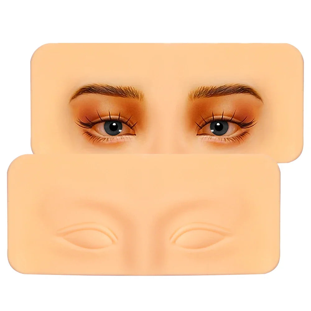 Premium 5D Silicone Eyebrow Tattoo Practice Training Skin Pad for Eye Permanent Makeup Board Beauty Academy Cosmetic Synthetic Pi-Mart