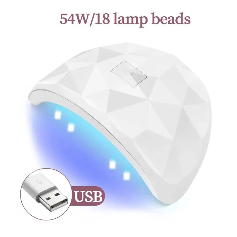 LULAA Nail Dryer Lamp UV Light For Nails Eyes Protection UV Lamp for Gel Nails Gel Nail Polish Curing Dryer Home Salon Tool Tri Light Beauty