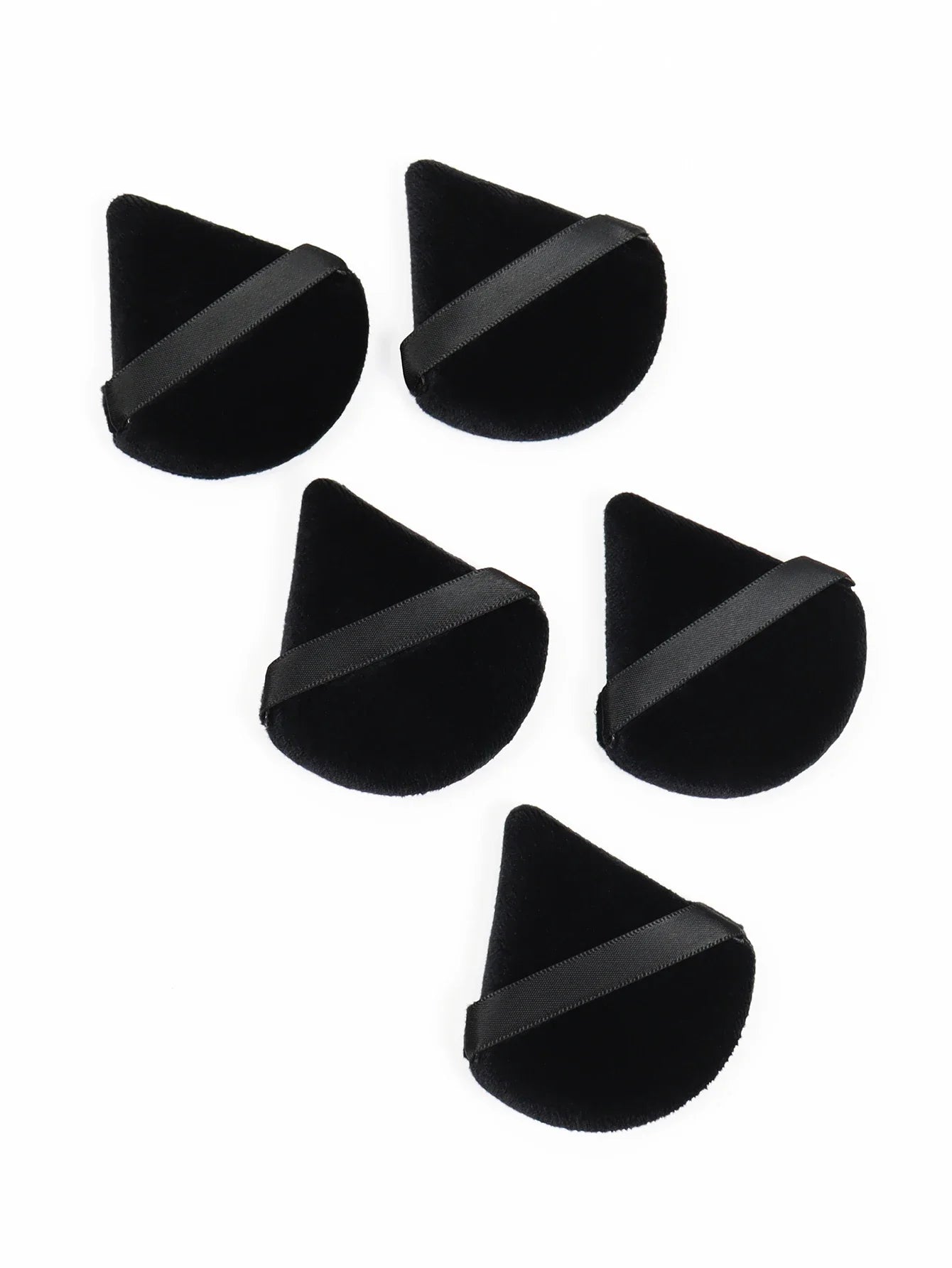 Black Triangle Powder Puff Facial Makeup Sponge Soft Velvet Cosmetics Puff Mixer Beauty Foundation Make-Up Sponge Makeup Access Tri Light Beauty