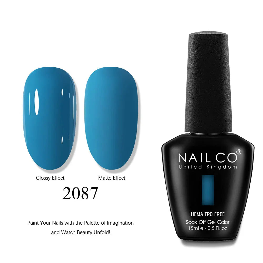 NAILCO 15ml Nails Art Gel Lack Polish Summer Hybrid Nail Varnish Manicure UV Top Coat Base HEMA TPO FREE Esmalte Nail Gel Polish Tri Light Beauty