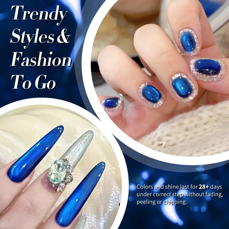 BORN PRETTY HEMA TPO FREE 10ml Rhine Lake Blue Cat Magnetic Gel Polish Semi  Permanent Soak Off UV Gel Nail Art Varnish Manicure Tri Light Beauty