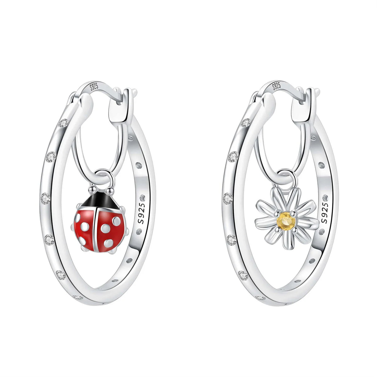 925 Sterling Silver Cute Lazy Cat Animal Pet Earrings Jewelry Hoop Earrings For Women Jewelry Birthday Party Fine Gifts Pi-Mart