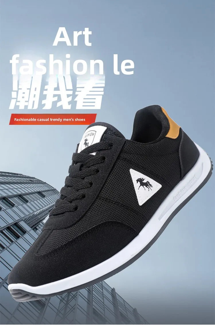 New 2026 Men's Casual Comfortable Breathable Sports Shoes Lightweight Anti-slip Wear-resistant Canvas Low-top round Toe Slip-On Pi-Mart