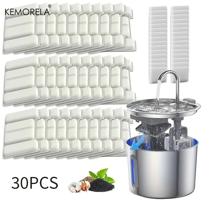 15/30pcs Cat Water Fountain Filter- Suit for Cat Dog Pet Water Fountain Cat Fountain Filter Replacement For TY09/TY10(2.2L/3.2L) Pi-Mart