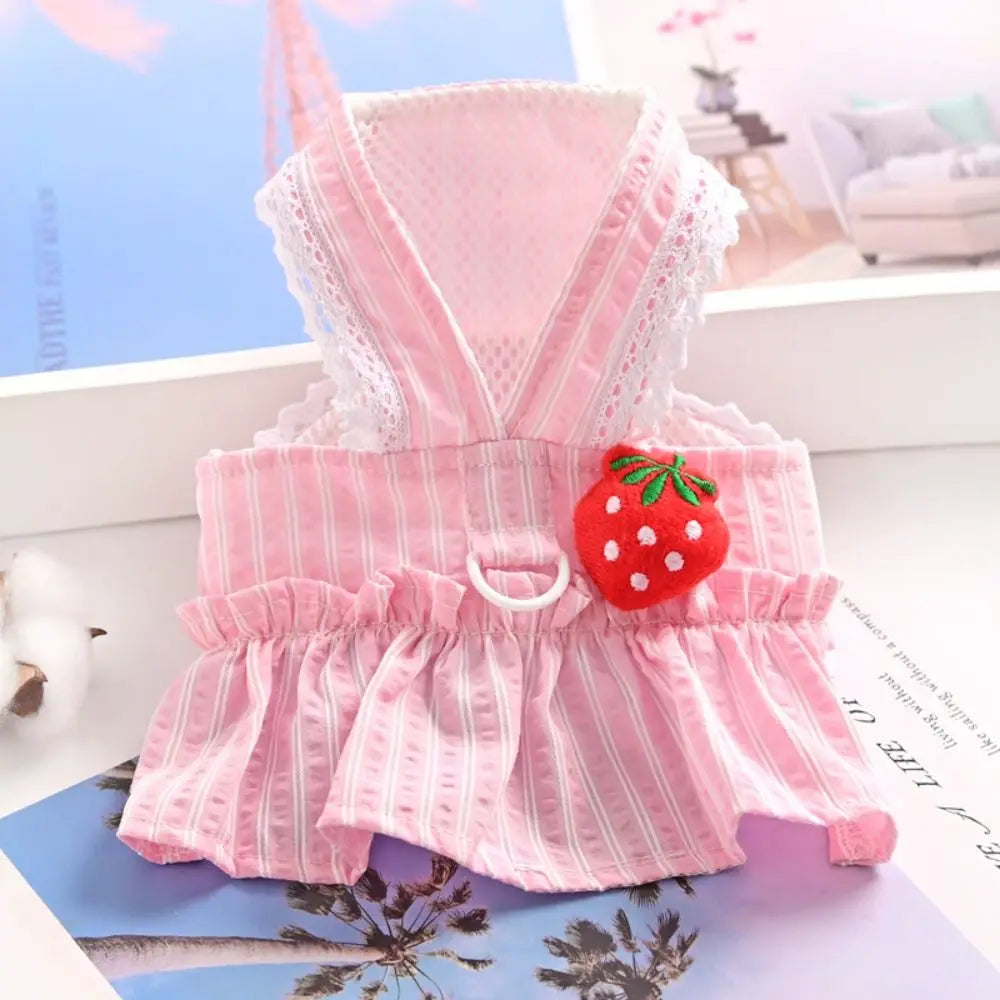 Pet Supplies Cute Dog Dress Breathable Thin Design Cat Princess Skirt Soft Pet Summer Clothes Kittens Pi-Mart
