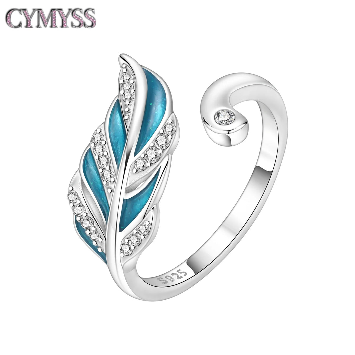 Original 925 Sterling Silver Open Ring Exquisite Panda Dolphin Adjustable Ring Original Daily Fine Jewelry Women Birthday Gifts Pi-Mart