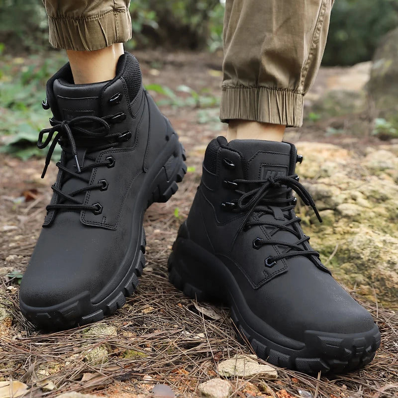 New Men's Boots Fashion Outdoor Boots Breathable Hiking Boots Autumn Shoes Sneakers Lightweight Non-slip Men Desert Ankle Boots Pi-Mart