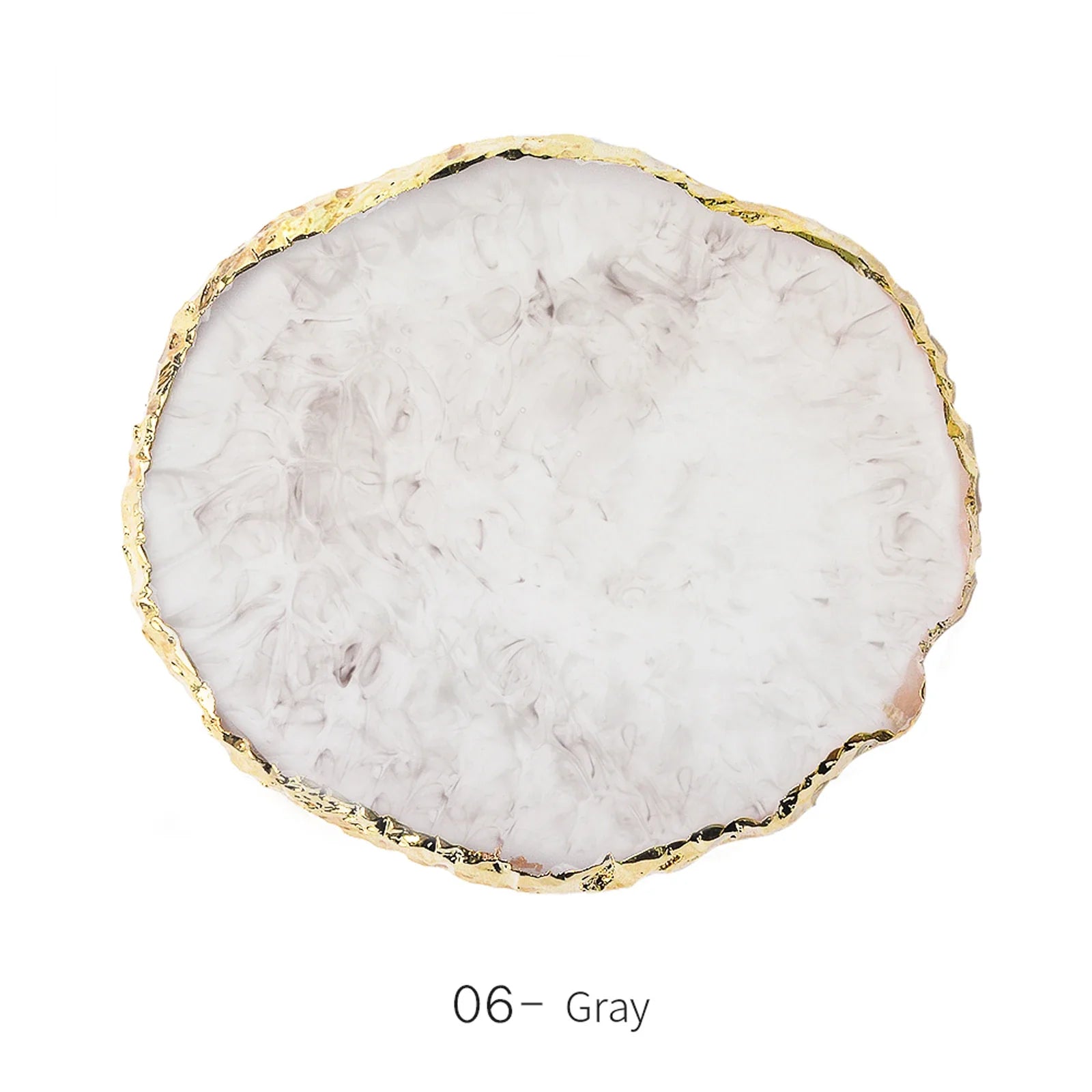 1PC Round Resin Agate Stone Nail Art Palette False Nail Tips Mixing Color Drawing Pallet Gel Polish Display Shelf Manicure Tool Tri Light Beauty
