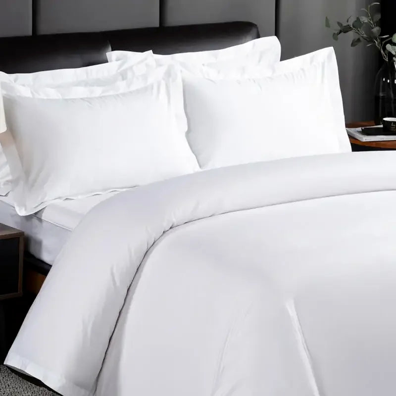 1set Luxury 100 Egypt Cotton Duvet Cover 5 Stars Hotel  Quilt Cover Pure Cotton Satin Strip Bed Line Duvet Case 2pcs Pillowcases Pi-Mart
