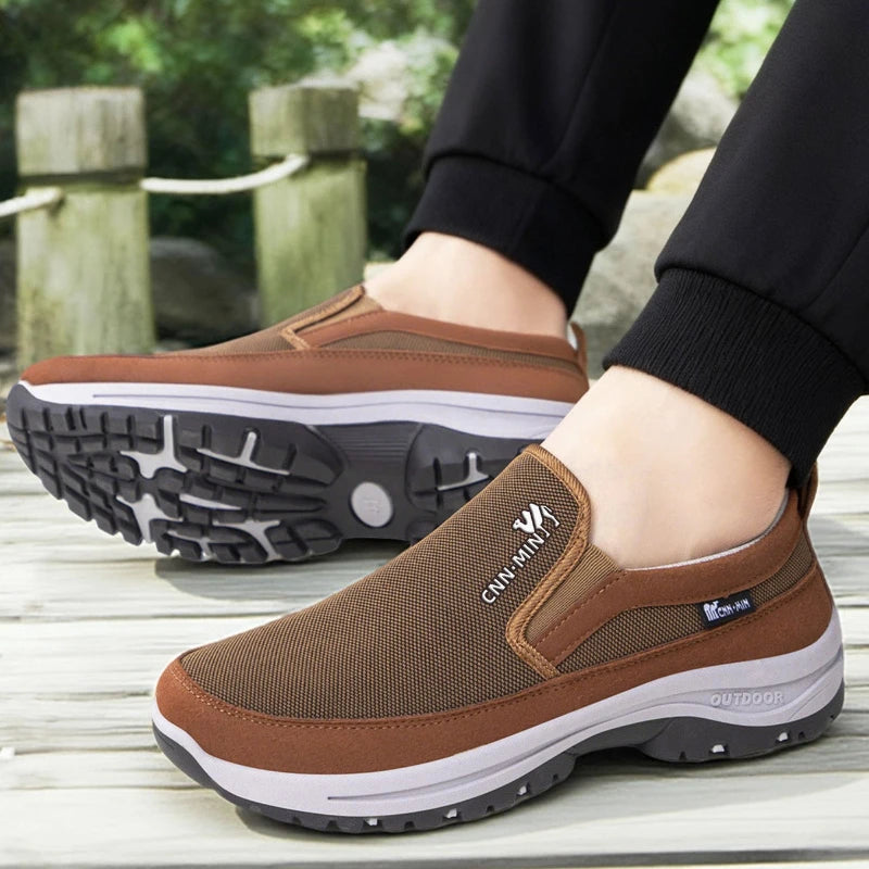 2026 Men Casual Shoes Breathable Soft Bottom Sneakers Men Non-Slip Walking Shoes Comfortable Slip-On Men Loafers Tenis Masculino Pi-Mart