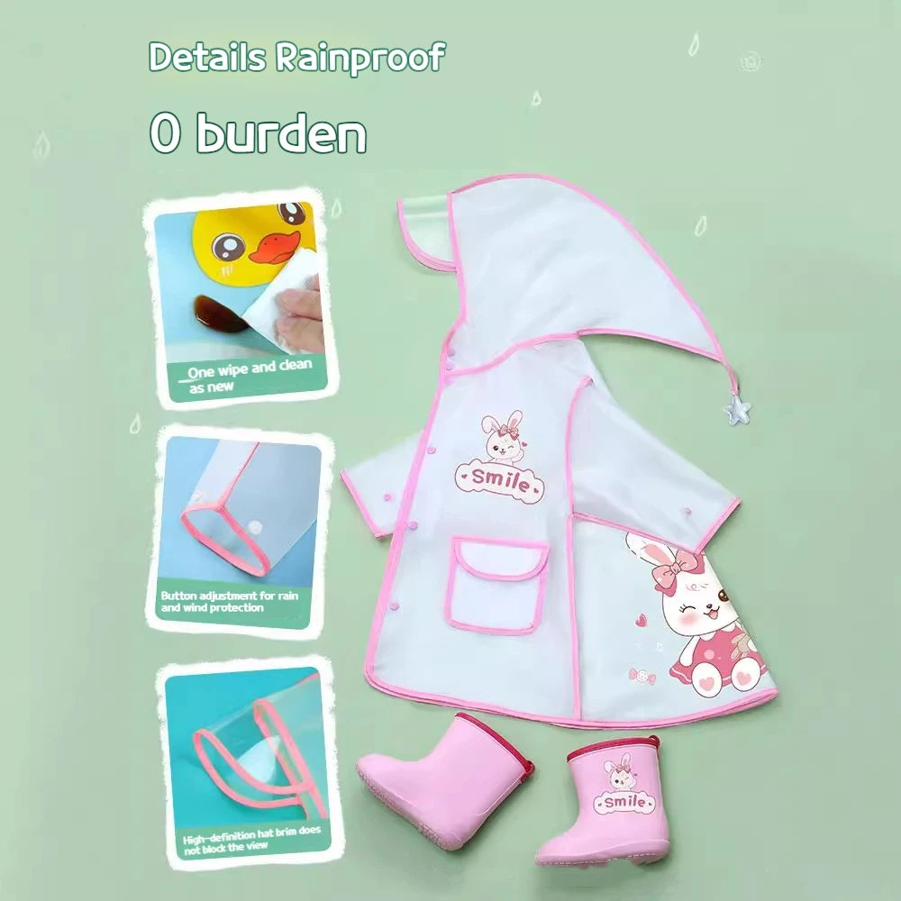 Special Raincoats for School Students Boys And Girls Waterproof Outdoor Rain Jackets  Protective Coats Pi-Mart