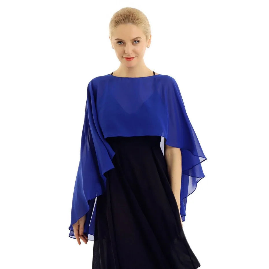 Elegant Chiffon Wedding Wrap for Women Evening Capes Bridal Jacket Accessories LadyShow.Store