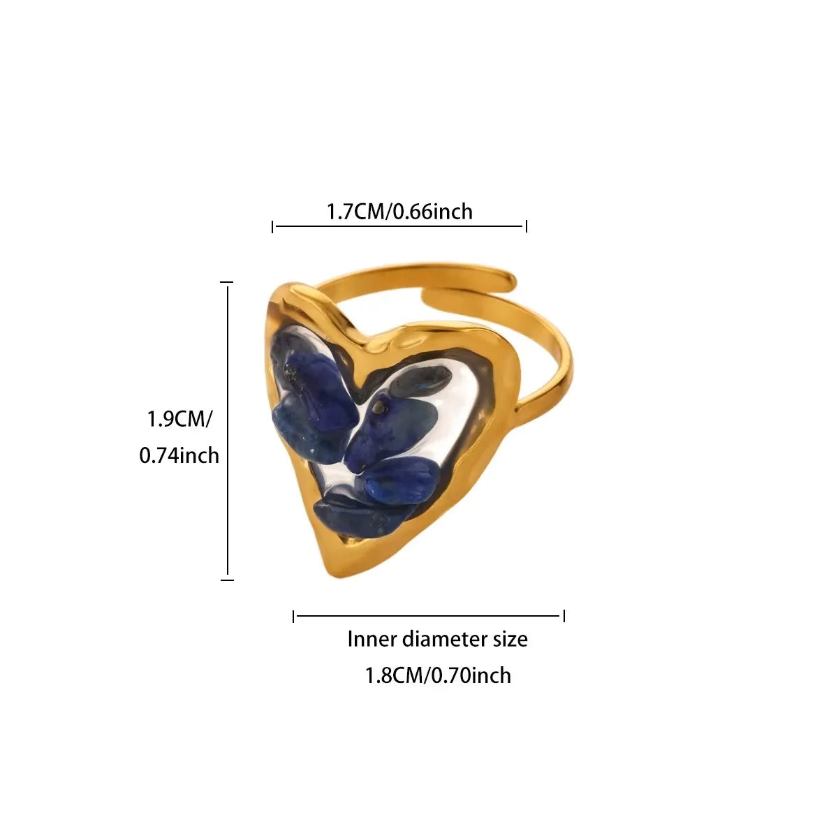Zircon Geometric Heart Rings For Women Stainless Steel Gold Color Wedding Ring Luxury Aesthetic Jewlery Couple Gift 2026 Pi-Mart