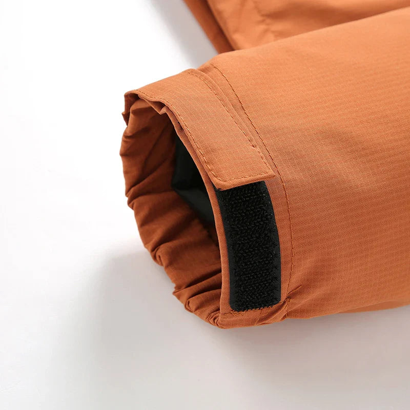 CHRLCK Men Hiking Jacket Outdoor Waterproof Fishing Hooded Sport Jacket Adjustable Drawstring Travel Jacket Mountaineering Coats LadyShow.Store