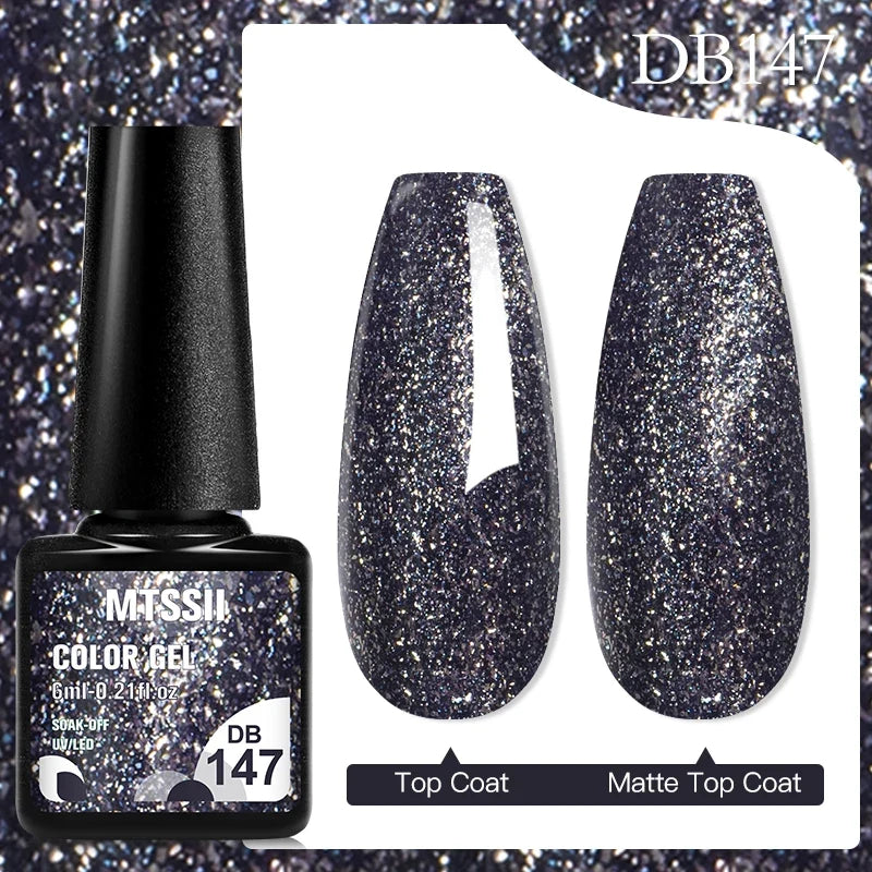 Mtssii 6ML Chocolate Color Gel Nail Polish Brown Semi Permanent UV Gel Autumn Winter Popular Soak Off Nail Art Gel Varnishes Tri Light Beauty