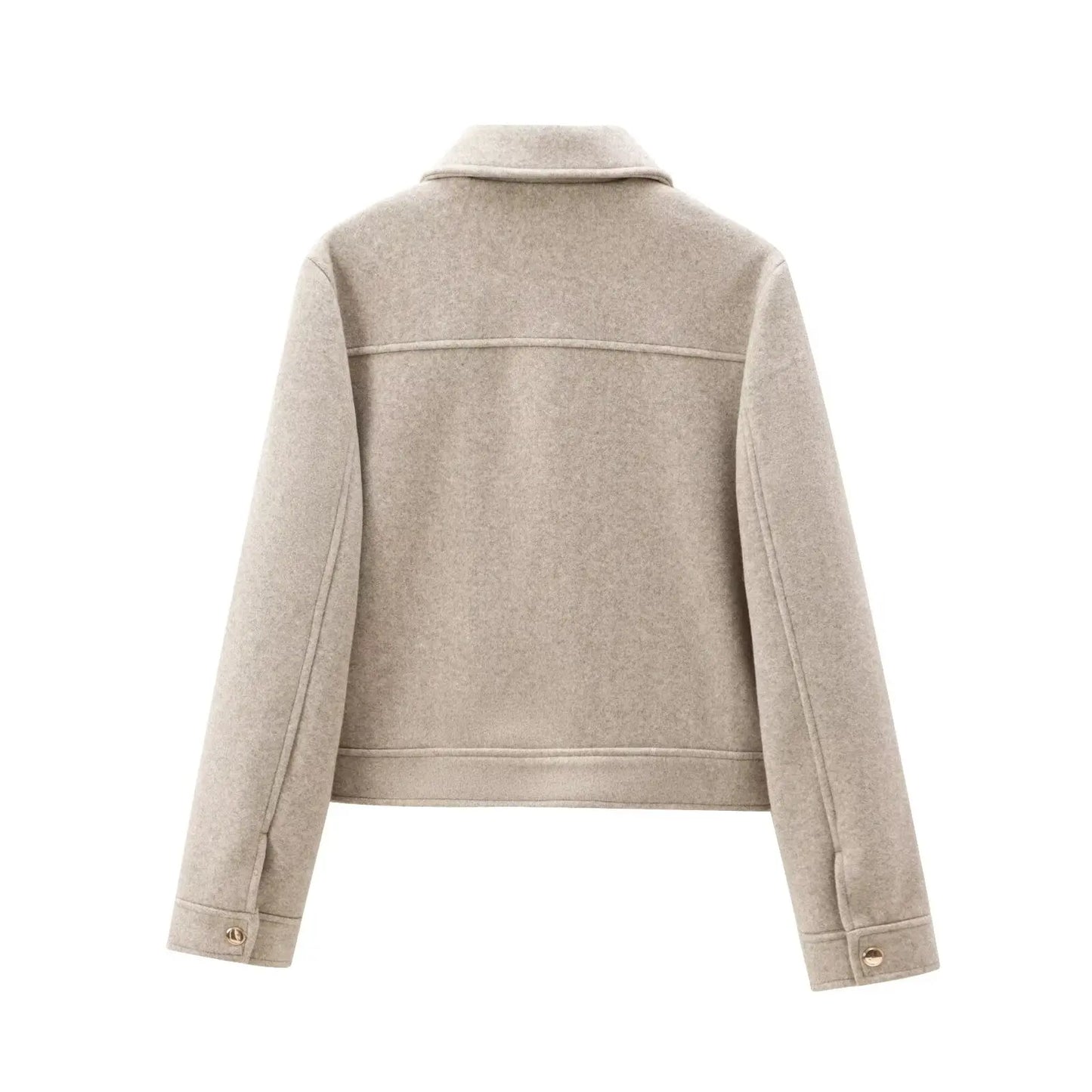 Women's Zipper Jacket Coat New Winter Long Sleeve Pocket Outerwear Coat Short Street Elegant Women's Jacket LadyShow.Store