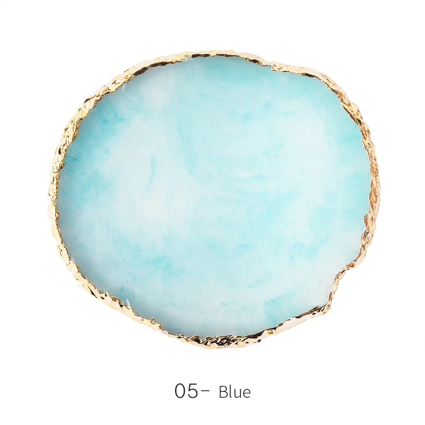 1PC Round Resin Agate Stone Nail Art Palette False Nail Tips Mixing Color Drawing Pallet Gel Polish Display Shelf Manicure Tool Tri Light Beauty