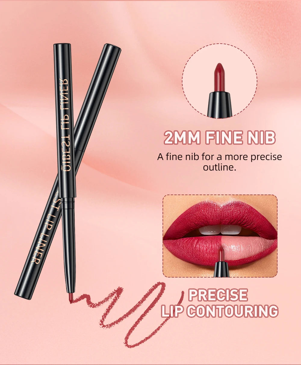 3pcs Matte Liquid Lipstick+Lip Liner Set Lip Glaze Makeup Nude Black Red Velvet Lip Gloss Long Lasting Lip Tint Cosmetics Kits Pi-Mart