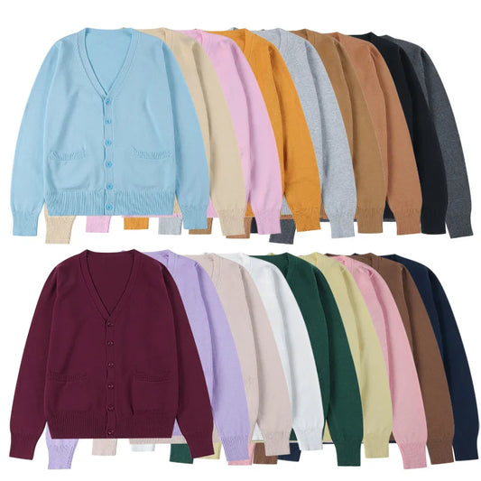 New Sweater Solid Candy Women Knit Top Fashion Female Cardigan Thin Spring Autumn Long Sleeve Adult Jacket Clothes Slim XS-2XL LadyShow.Store