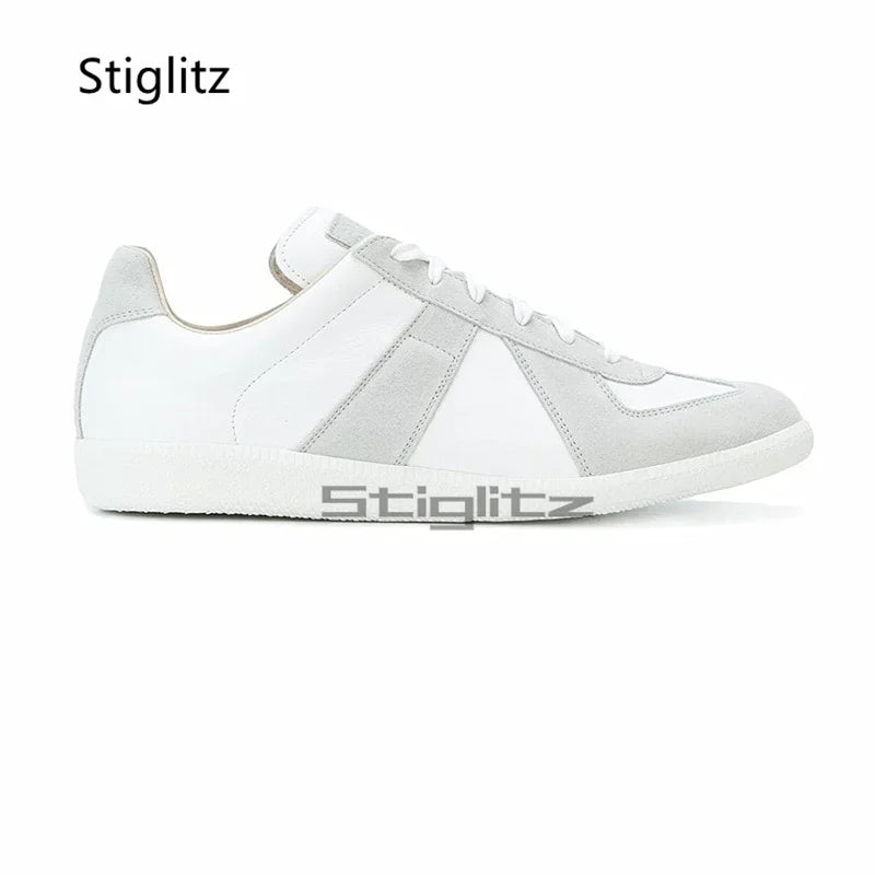 Sports Flat Casual Couple Shoes Men Women Classic Trendy Versatile Suede Leather Lace Up Sneakers Spring Autumn Training Shoes Pi-Mart