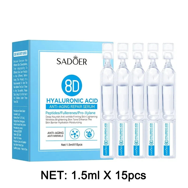 Hyaluronic Acid Face Serum Anti-Aging Deep Nourishment Fullerene Collagen Wrinkle Essence Whitening Lifting Skin Care Pi-Mart