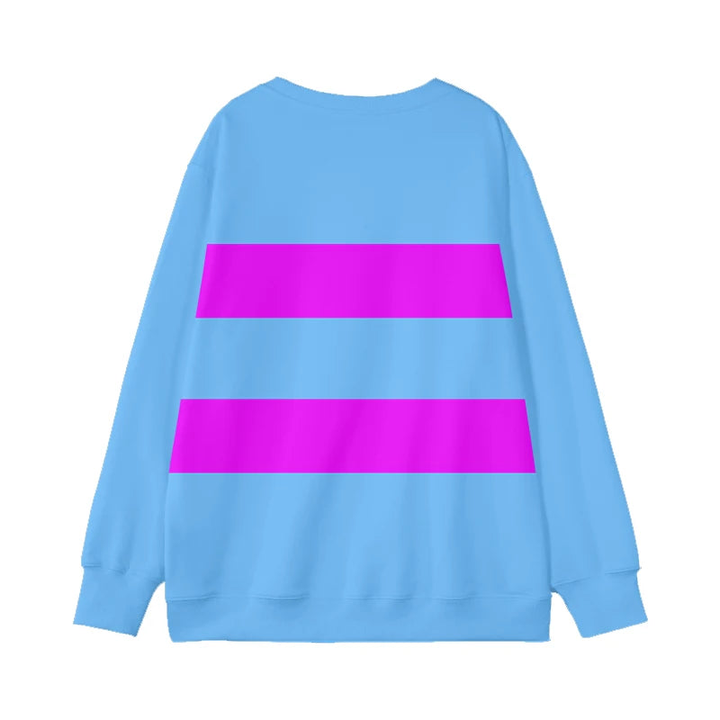 Undertale Frisk Crewneck SWEATSHIRT Game SameStyle Cartoon Retro Casual Streetwear Long Sleeve  Pop for Autumn/Winter  tops LadyShow.Store