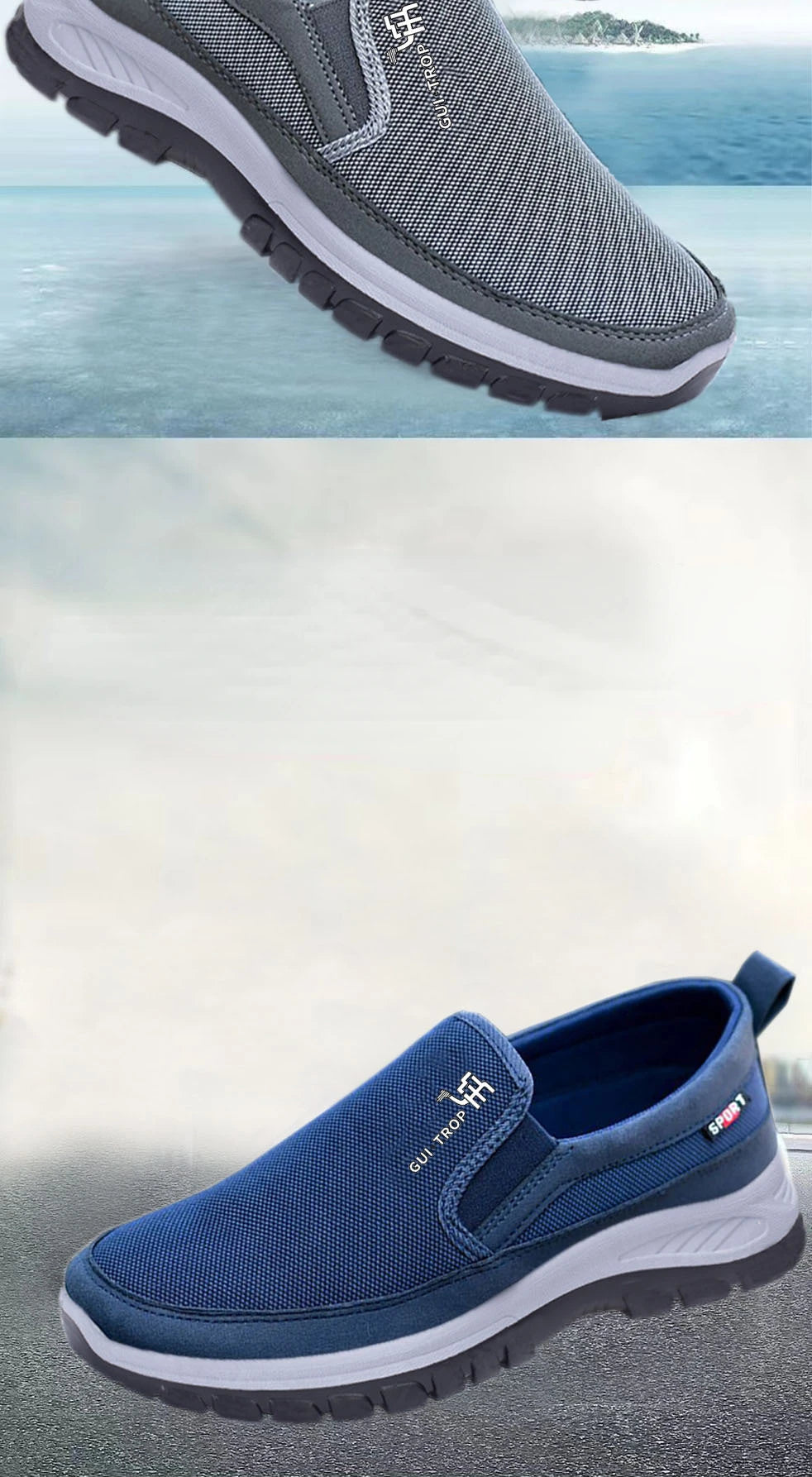 2026 Men Casual Shoes Breathable Soft Bottom Sneakers Men Non-Slip Walking Shoes Comfortable Slip-On Men Loafers Tenis Masculino Pi-Mart
