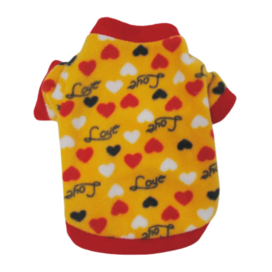 Chihuahua Clothes Cute Printed Small Dog Clothes French Bulldog Dogs Clothes Pets Warm Fleece Dog Winter Coat Puppy Dog Costume Pi-Mart