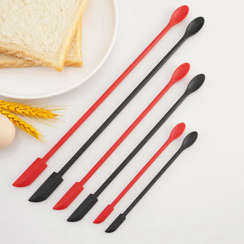 1Pc Silicone Double-End Cosmetic Spoons Odorless Mini Jar Scraper Set for Candle Making, Makeup & Beauty Product Residue Removal Tri Light Beauty