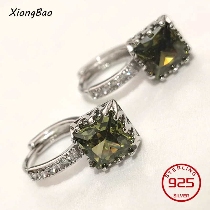 925 Sterling Silver Earrings New Women Elegant Temperament Sterling Anniversary Gift Fashion Jewelry Accessories Geometric Ears Pi-Mart