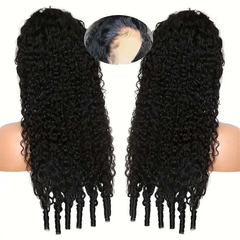 Burmese Curly Human Hair Wigs 220% Density 13x4 Lace Frontal Human Hair Wigs 30 40 Inch Natural Color 13x6 Hd Lace Front Wigs LadyShow.Store