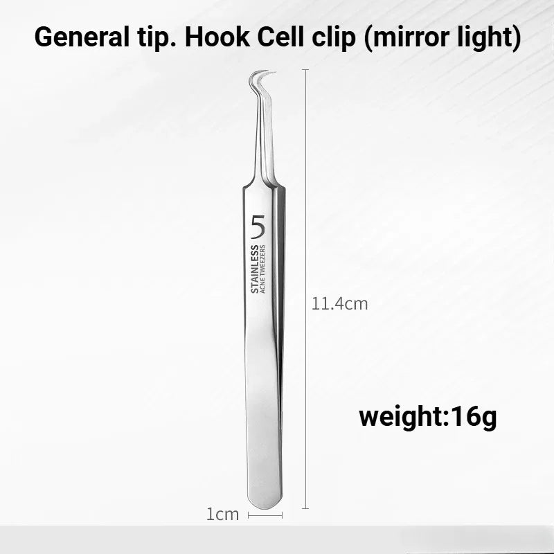 German 1/3/8Pack Extra Fine No. 5 Cellular Acne Blackhead Tweezers - Facial Beauty Remove Acne Needle Tools for Skin Care Tools Pi-Mart