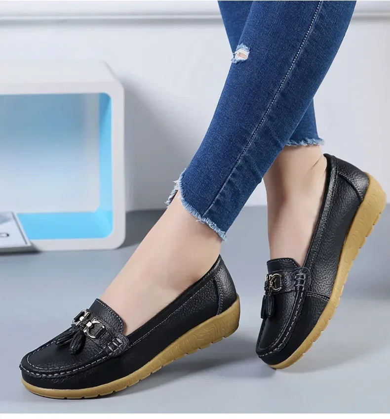 Women Shoes Slip On Loafers For Ballet Flats Women Moccasins Casual Sneakers Zapatos Mujer Flat Shoes For Women Casual Shoes Pi-Mart